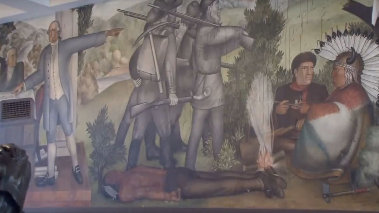 Historic George Washington mural at school that 'glorifies ... white supremacy' faces destruction since it 'traumatizes students'