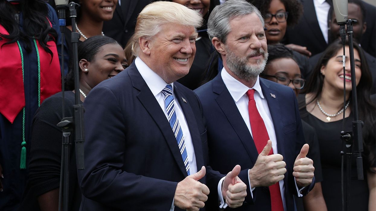 Trump retweets Jerry Falwell's appeal to add two years to first term as 'reparations'