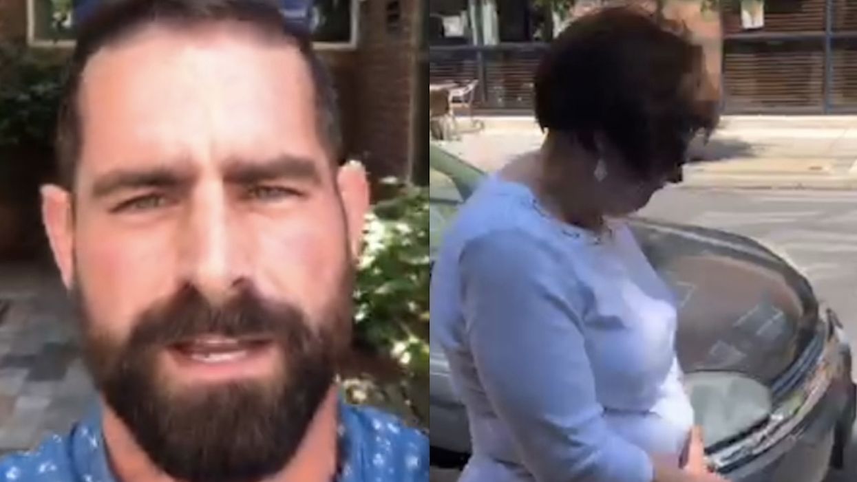 Leftist state lawmaker — an ex-football lineman — posts video of himself harassing 'old white lady' saying rosary by Planned Parenthood