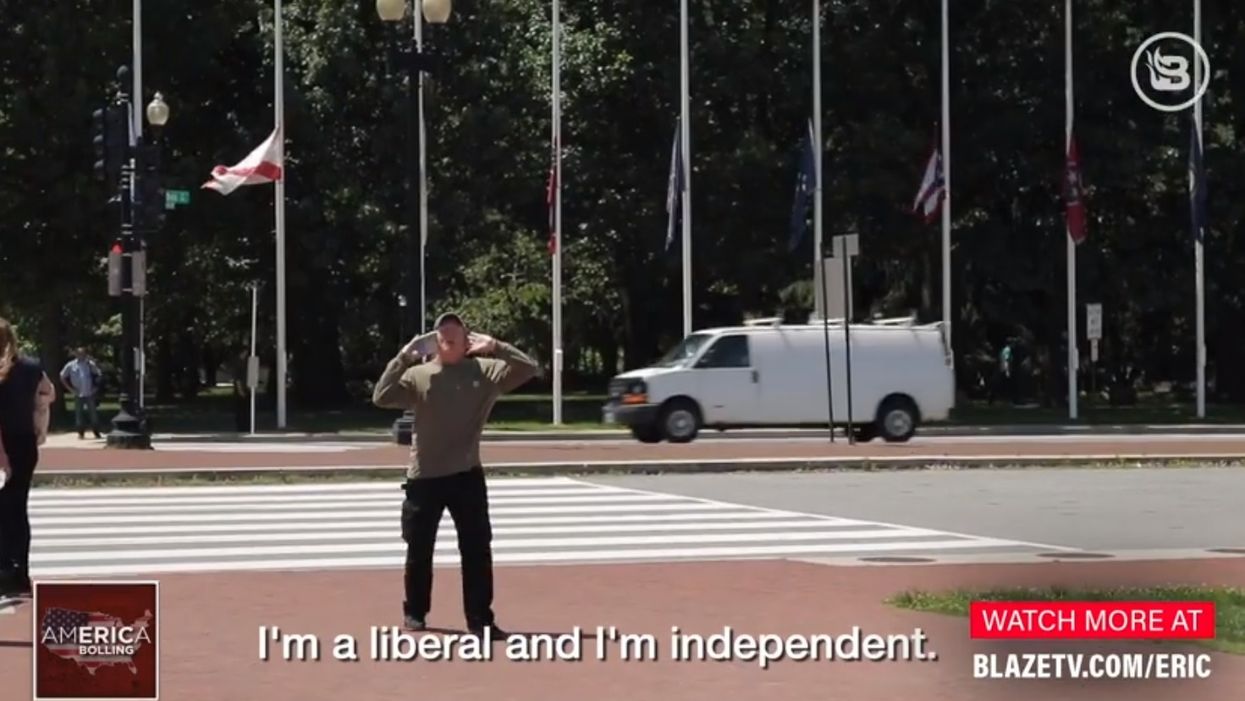 VIDEO: 'Open-minded liberal' interrupts gun expert with profanity laden rant—but keeps his distance