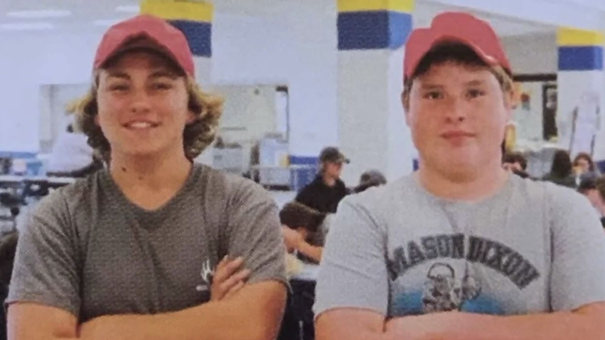MAGA hats blurred out in high school students' yearbook photo: 'Whoever did this doesn't like Trump'
