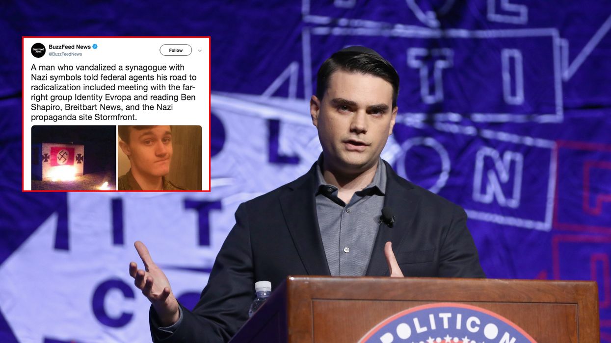 BuzzFeed attempts to link Ben Shapiro — an Orthodox Jew — to man who vandalized synagogue with Nazi symbols