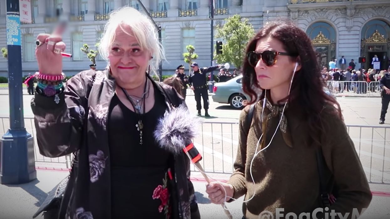 Hilariously unhinged Trump protester at SF free speech rally goes viral after ranting about smashing fascists' free speech
