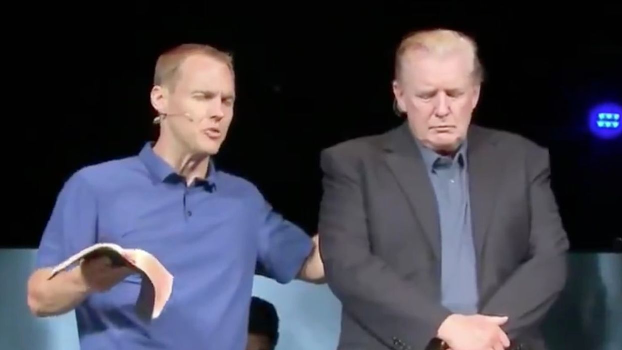 President Trump makes surprise stop at Virginia church. Watch what happens next.