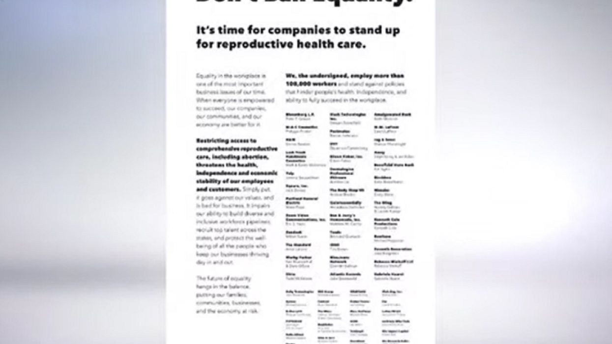 Restricting abortion is 'bad for business' corporate bosses claim in open letter
