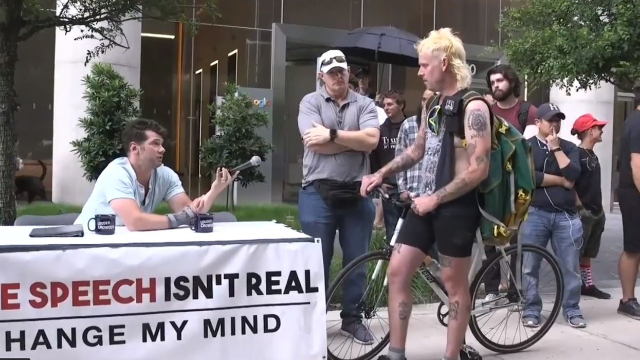 WATCH: Steven Crowder takes on leftist who advocates 'any means necessary' to combat hate speech