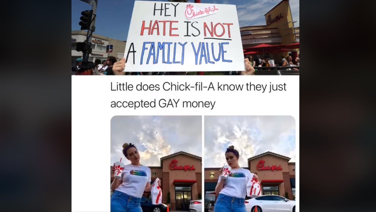 Activist taunts Chick-fil-A for accepting 'gay money' — ends up proving they don't discriminate