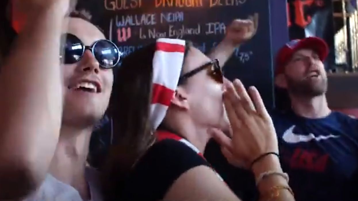 'I'm very embarrassed to be American': Watch soccer fans who shouted 'F*** Trump' on Fox after World Cup give post-chant interviews