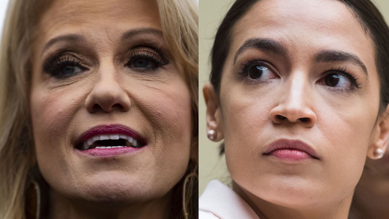 Ocasio-Cortez lashes out at Kellyanne Conway after she mocks her 'catfight' with Nancy Pelosi