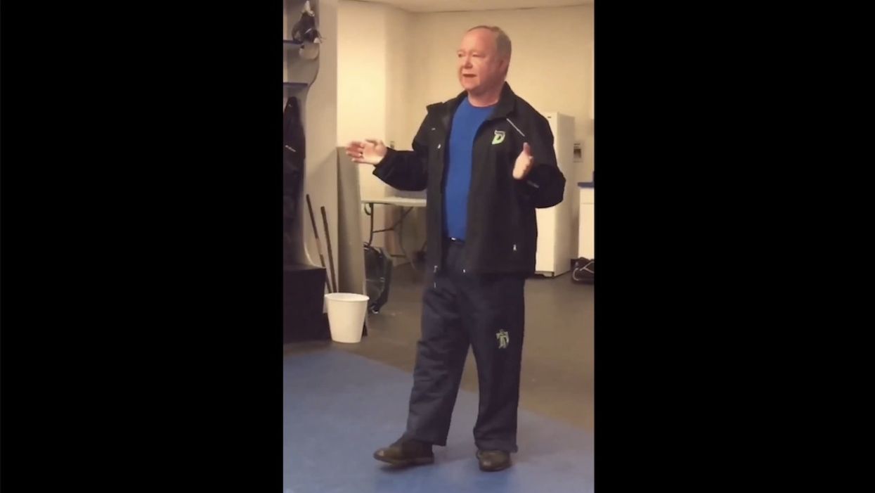 Hockey coach's viral speech to players: If you disrespect national anthem, 'get the f*** out now'