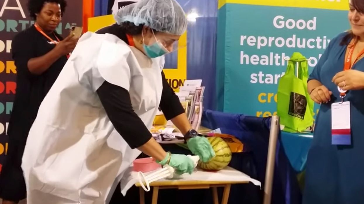 Abortion activist uses watermelon to glorify 'easy' abortion procedure: 'Thank you for watching our abortion'