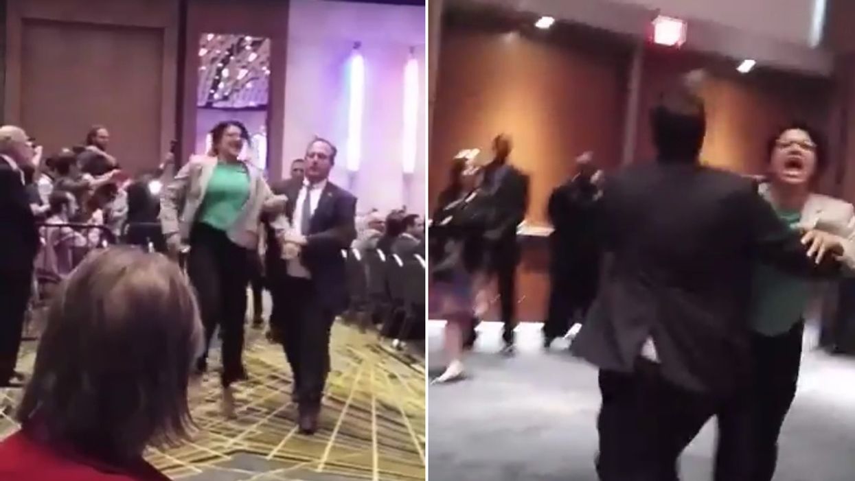 Viral video shows Rashida Tlaib being forcibly dragged out of Trump campaign event in 2016 by Secret Service