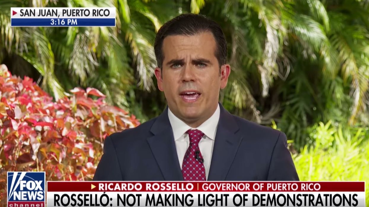 Puerto Rico's governor stumbles through disastrous Fox News interview as hundreds of thousands protest