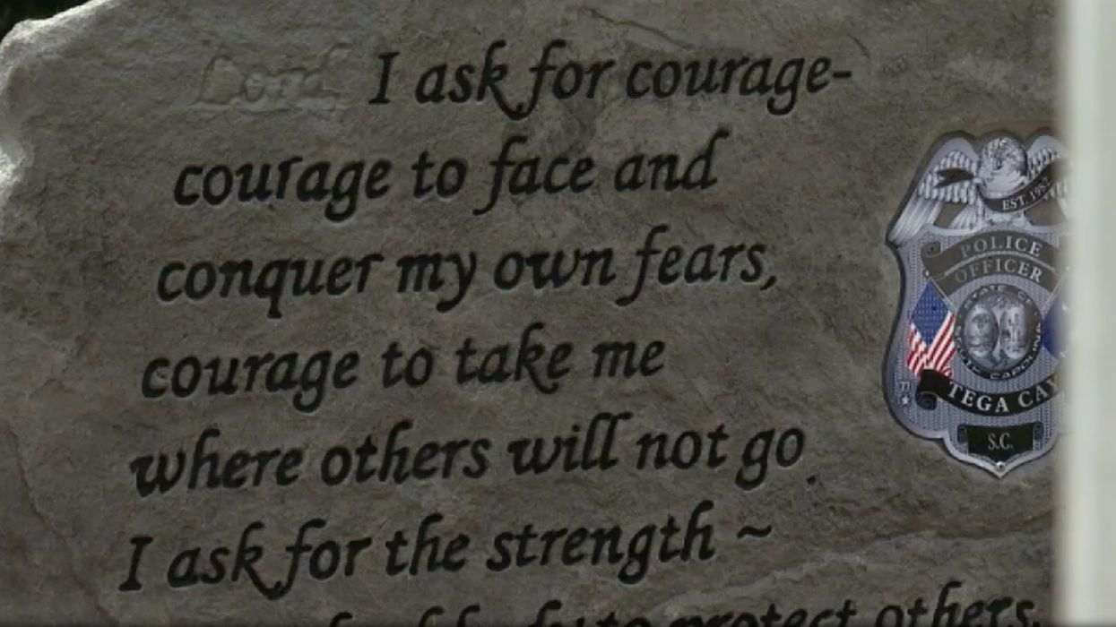 City removes police officer’s monument entirely after first apologizing that it featured the word ‘Lord’ several times