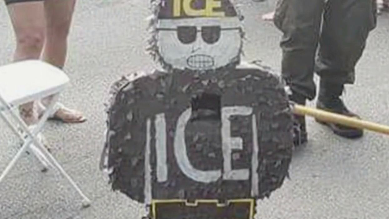 Outrage erupts after viral video emerges showing children smashing piñata designed to look like an ICE agent at a block party