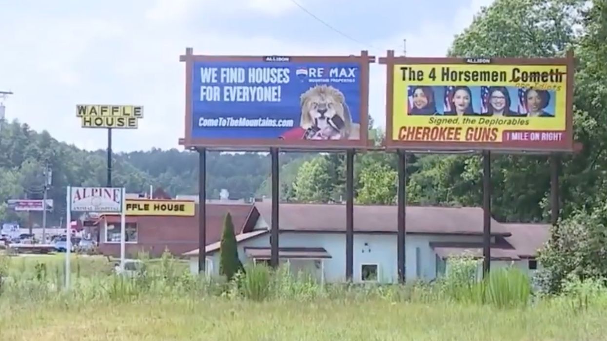 Ayanna Pressley and Rashida Tlaib claim gun shop's billboard is 'inciting violence' against them