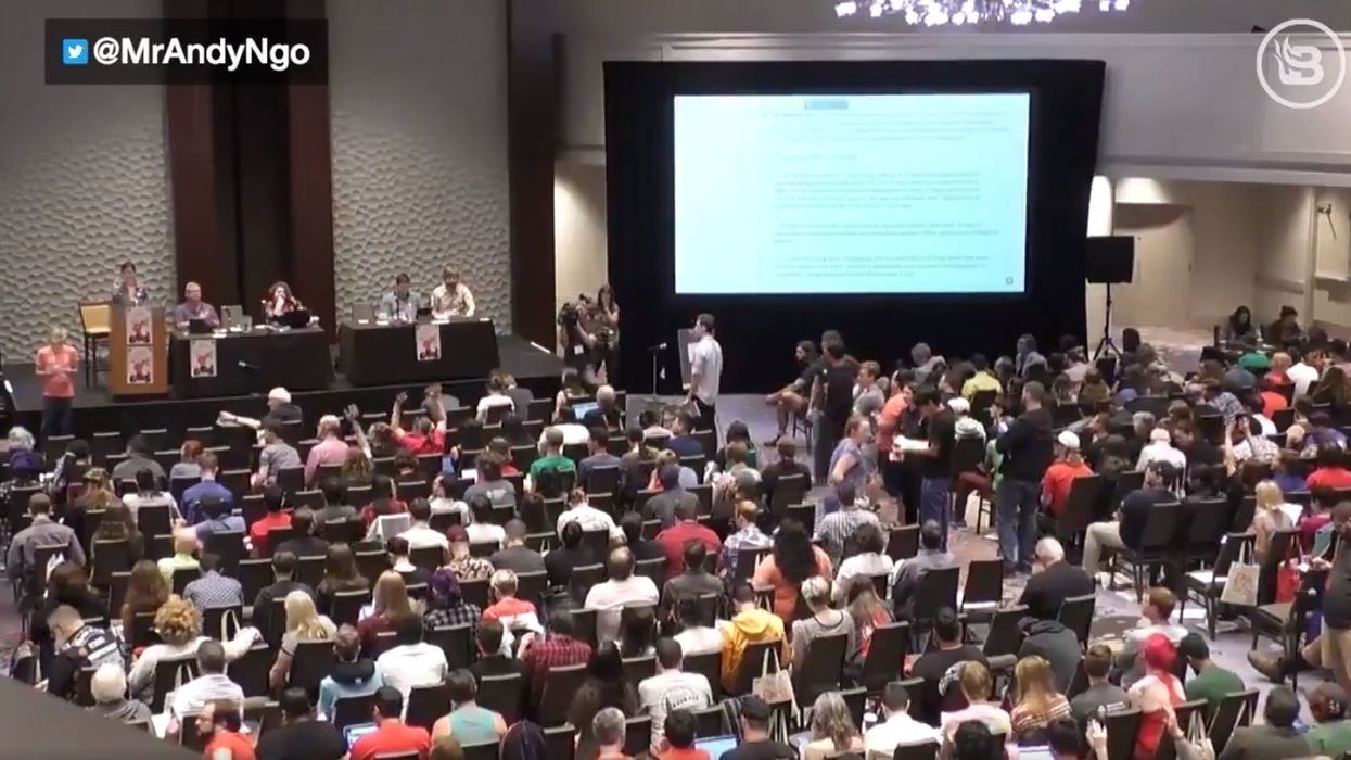 WATCH: A member of Young Democratic Socialists of America gets triggered by whispering