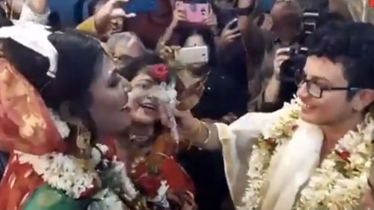 Transgender couple undergoes sex reassignments — then ties knot for what may be India's first 'rainbow wedding'