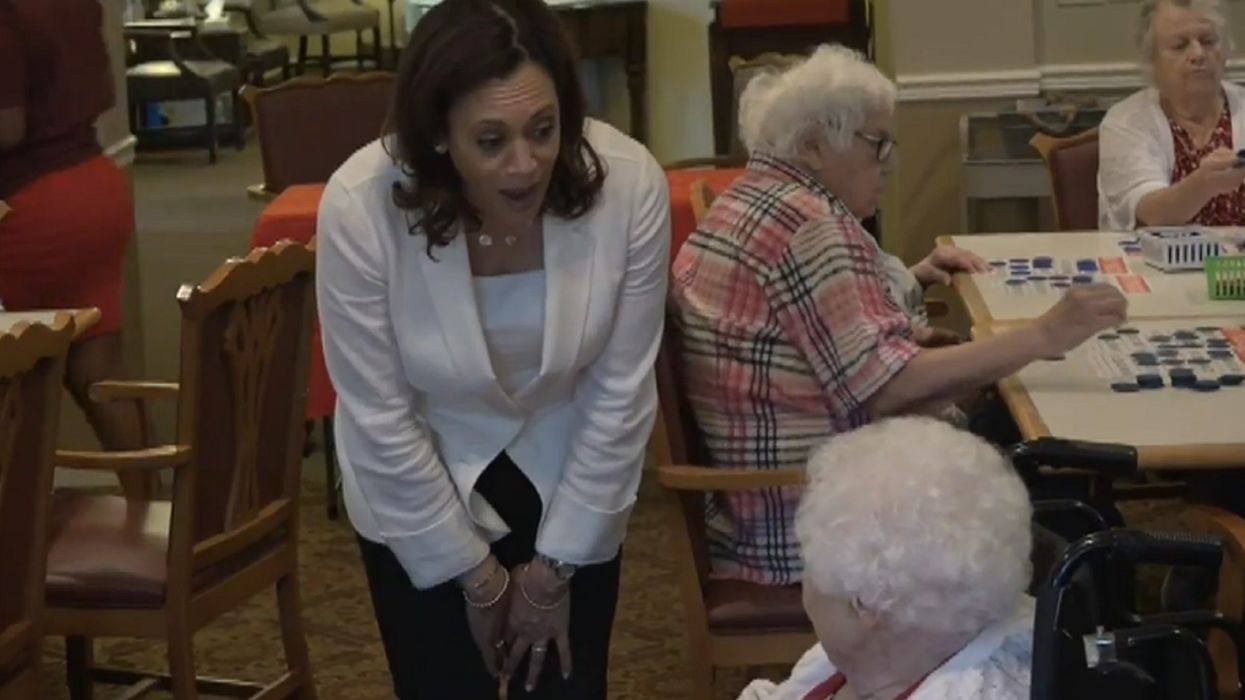 Kamala Harris gets scolded by elderly Iowa resident: 'Leave our health care alone'