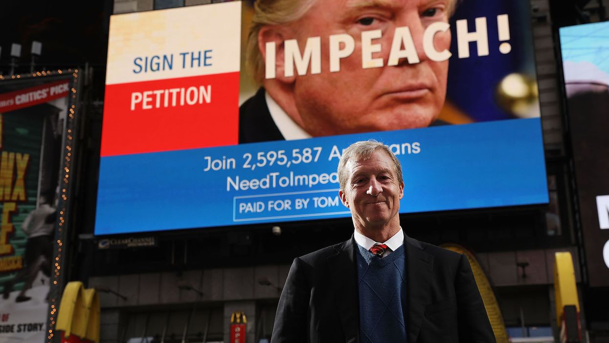 Pro-impeachment billionaire Tom Steyer spends his way over major hurdle to third Dem debates