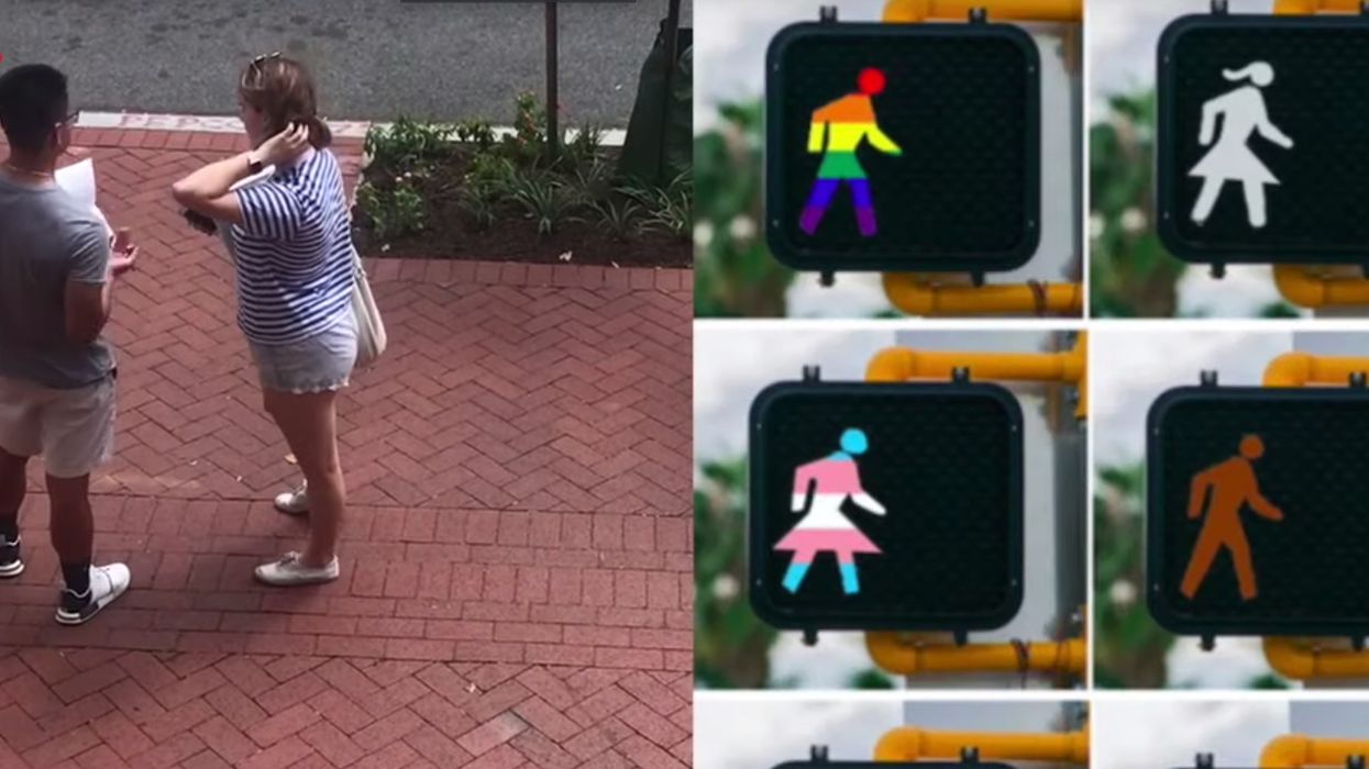Students sign petition to remove oppressive white stick figure from crosswalk signs: 'We are told by the symbol of a white man when it is OK to cross' the street