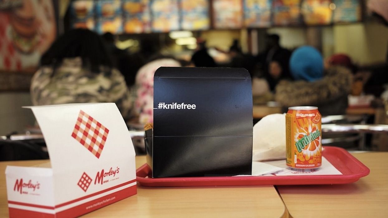 To decrease knife attacks, UK gov't office puts 'knife free' messages on chicken boxes — and gets mocked for racism. And mocked in general.