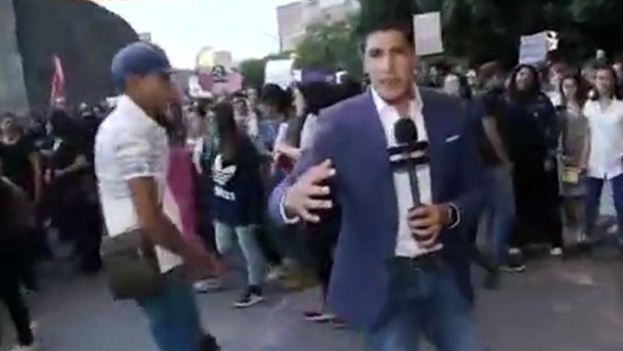 Reporter knocked out during live coverage of 'feminist' protest in Mexico City