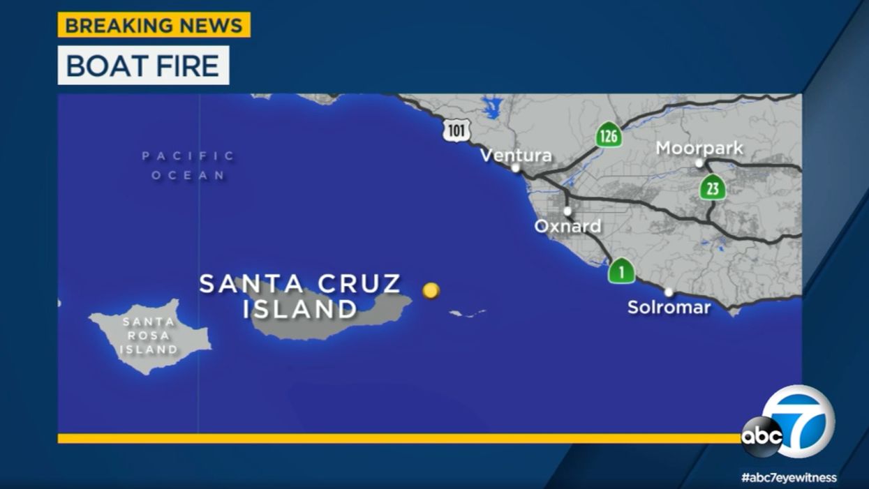 BREAKING: Over 30 people reportedly 'in distress' and feared dead after horrific boat fire off the coast of California