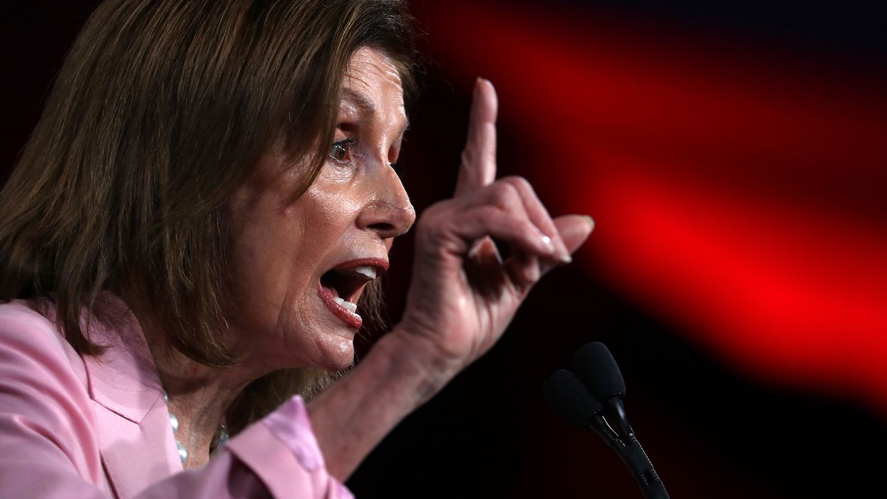 Agitated Nancy Pelosi responds angrily to reporters before storming off briefing