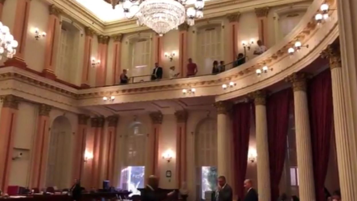 Activist throws menstrual blood on California lawmakers amid protest over new vaccination laws