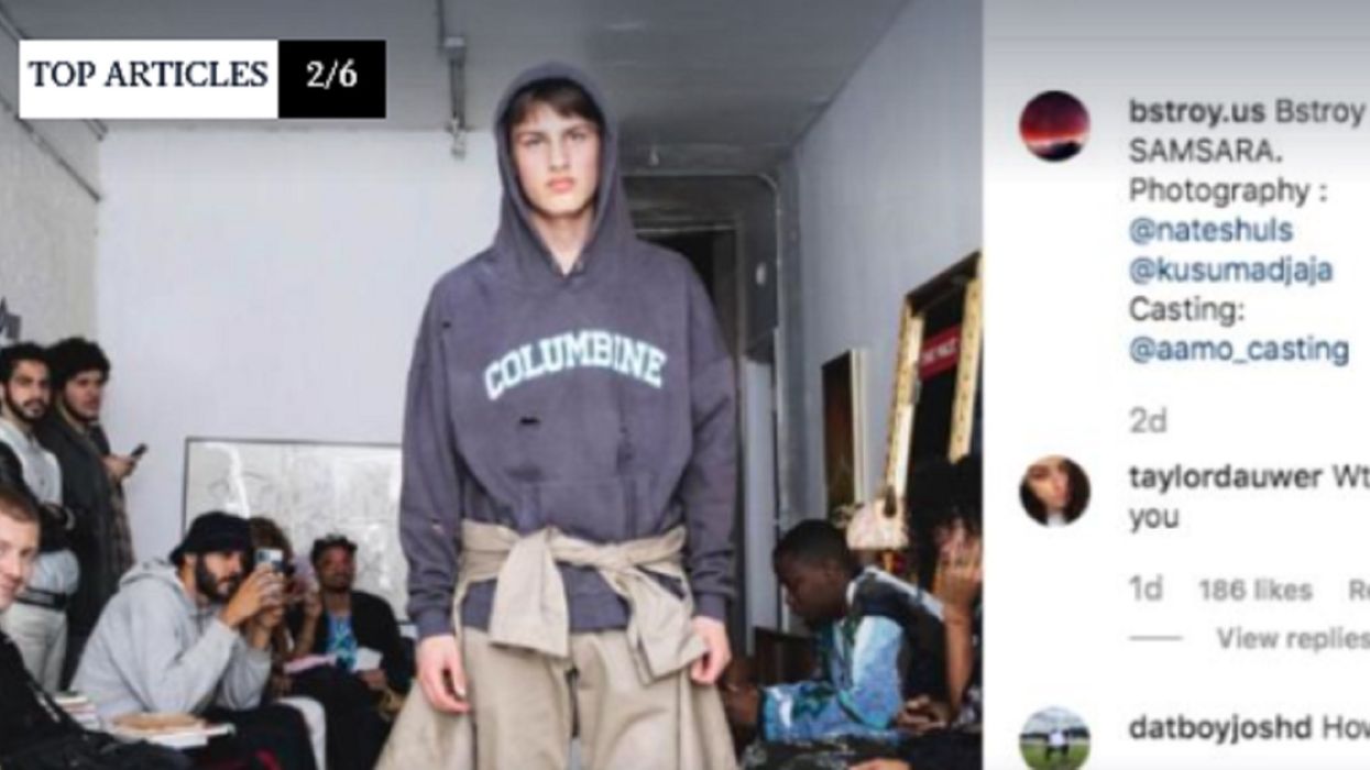 Clothing brand sparks outrage with school shooting-themed shirts complete with 'bullet holes'