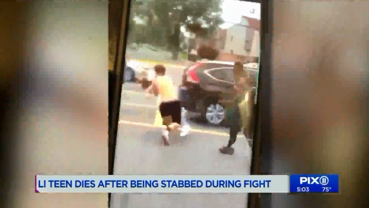 Police say several dozen young bystanders watched and recorded a fight that ended with a teenager being fatally stabbed