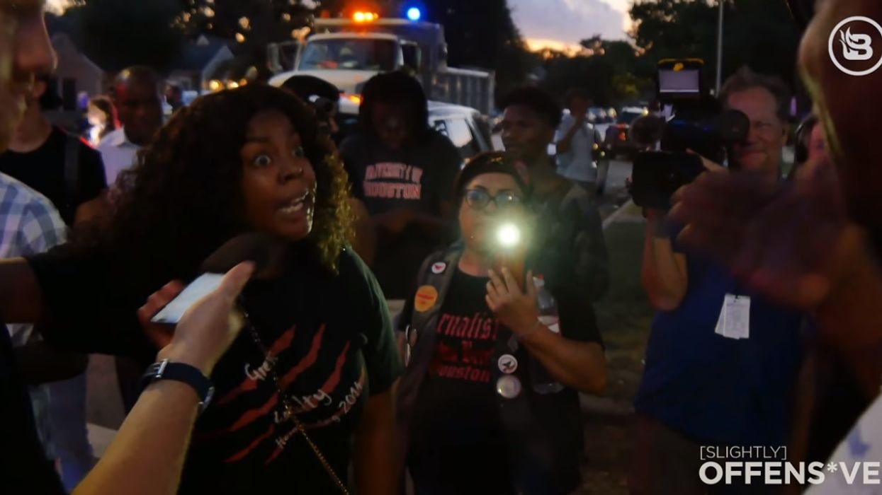 Protester shouts at, challenges black Trump supporter — then comes unhinged when he responds with facts