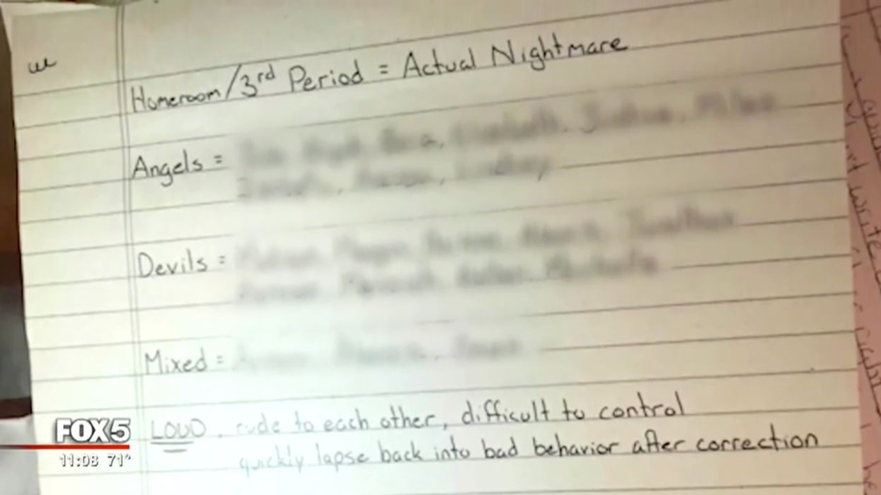 Substitute teacher loses job after labeling students 'angels' and 'devils.' Social media instantly says the list was racist.