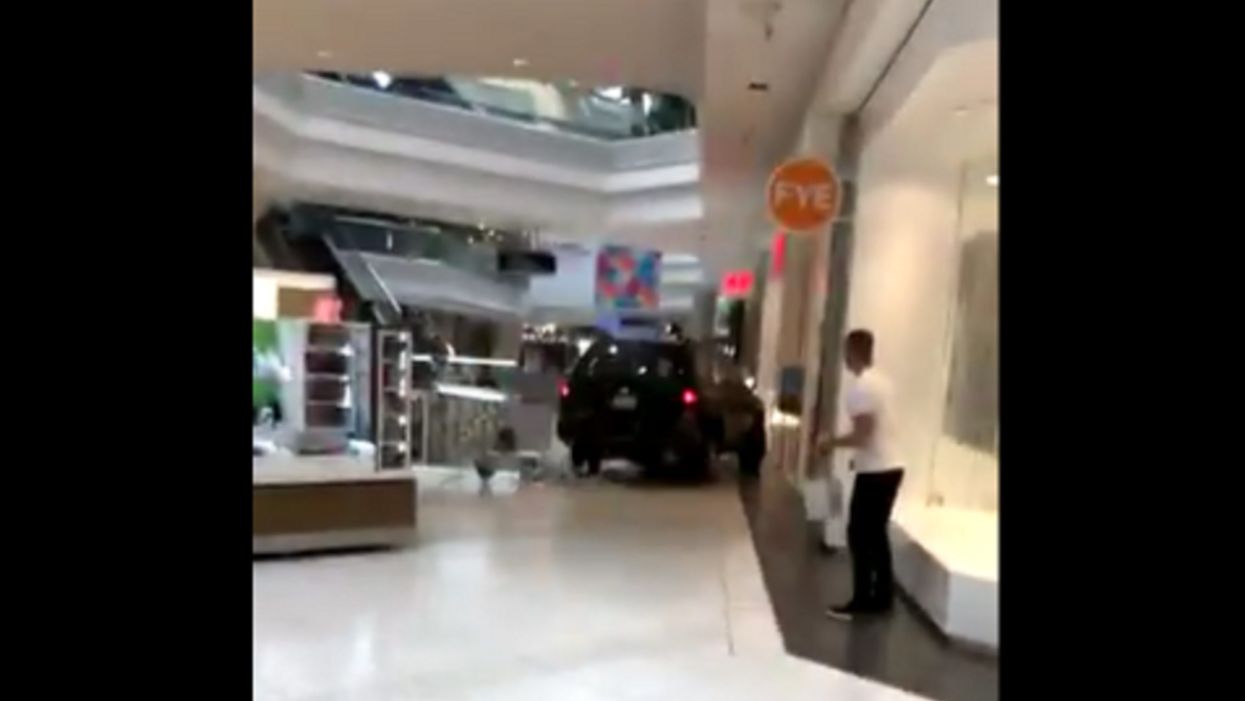 Driver plows SUV through Chicago-area mall, crashing into displays and sending shoppers fleeing