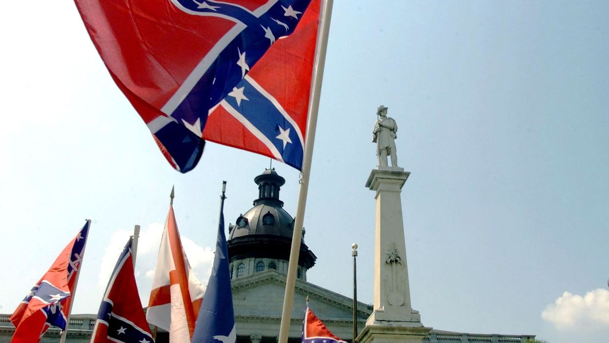 Teacher shares photo of Confederate flag in classroom, says it's 'white trash.' Punishment quickly comes.