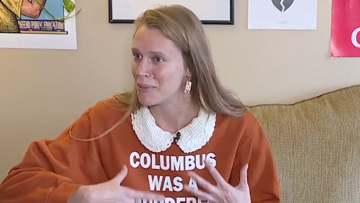 Fifth-grade teacher wears 'Columbus was a murderer' shirt to school. She says she did it to 'spark discussion.'