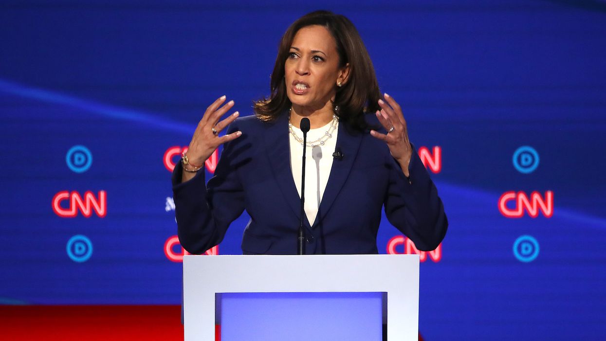 Twitter defends allowing President Trump on the site after Kamala Harris calls for him to be banned