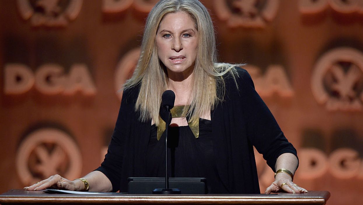 Barbara Streisand shares cartoon that depicts Nancy Pelosi's stiletto-shoe impaling President Trump