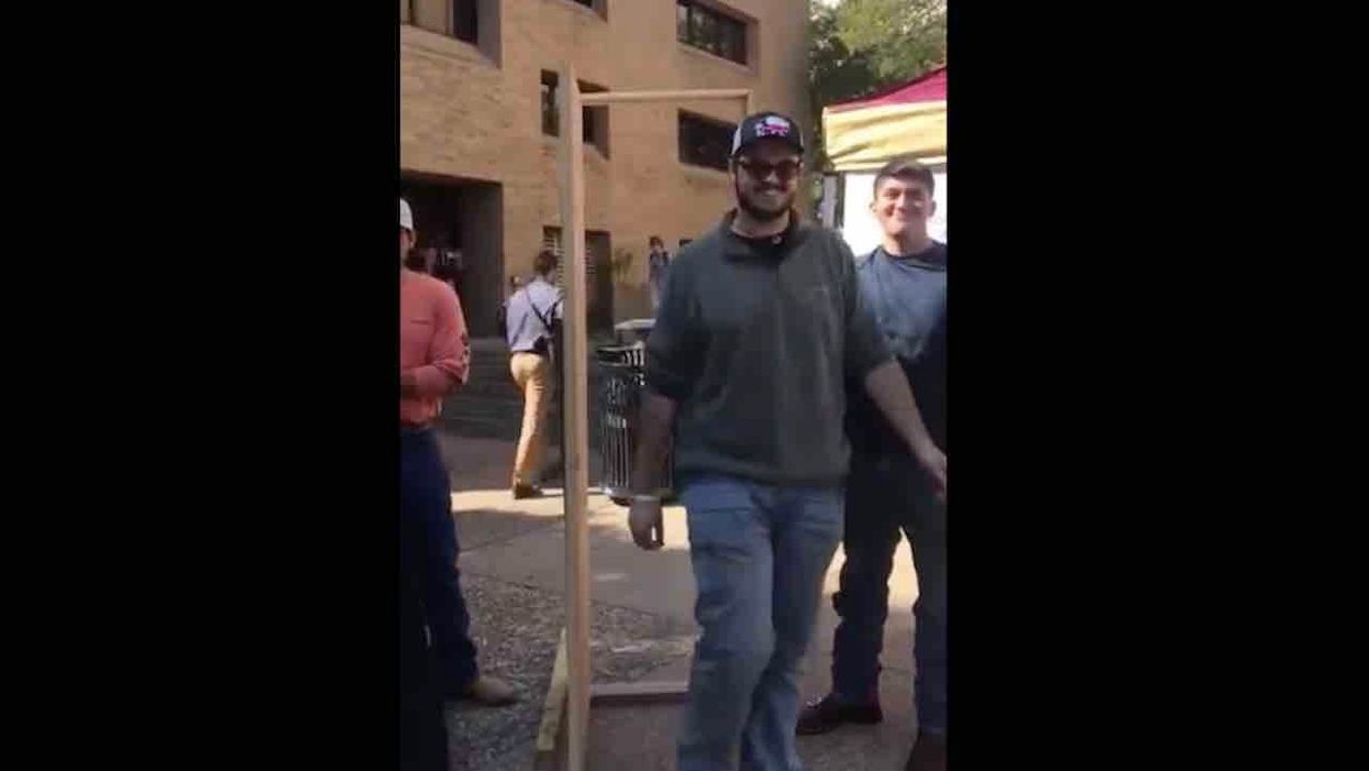 College group stages 'Conservative Coming Out Day.' Student gov't condemns event as 'homophobic.'