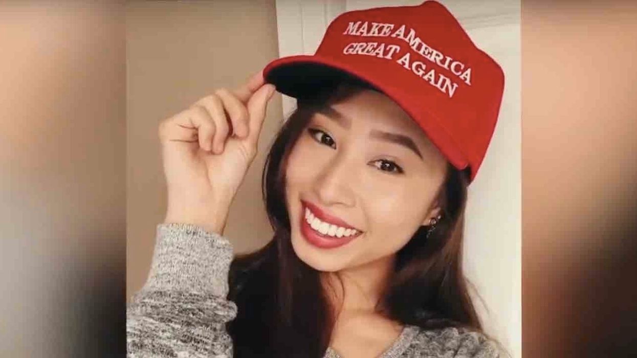 Pro-Trump former beauty queen attacked at prestigious college as white supremacist. Too bad she's not white.