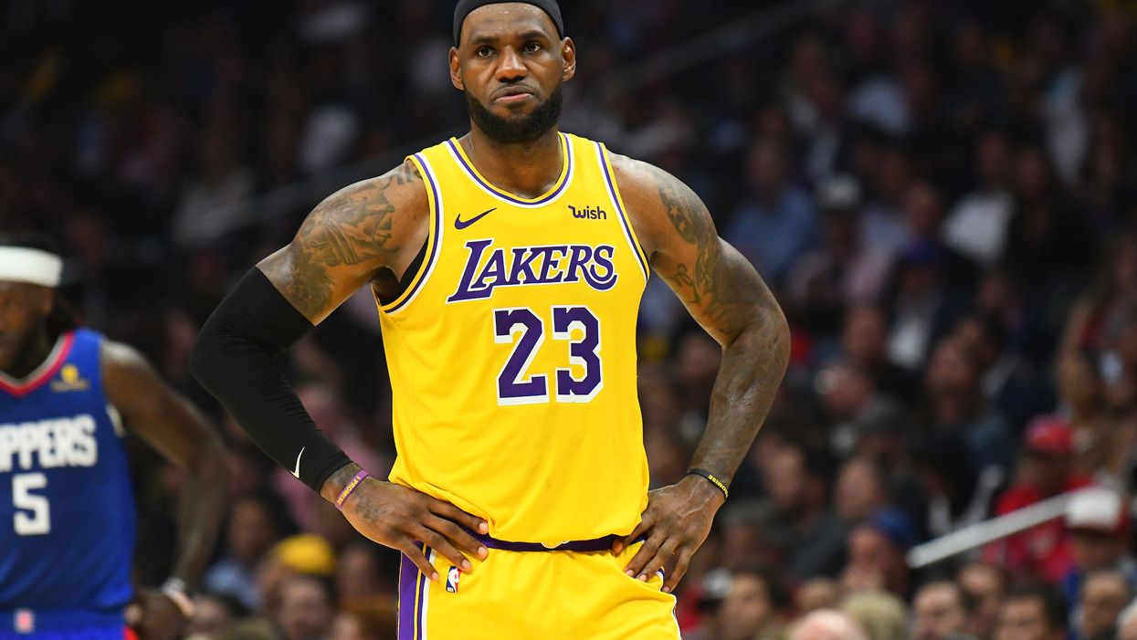 LeBron James yells and walks off court as national anthem closes before NBA game, gets instant blowback