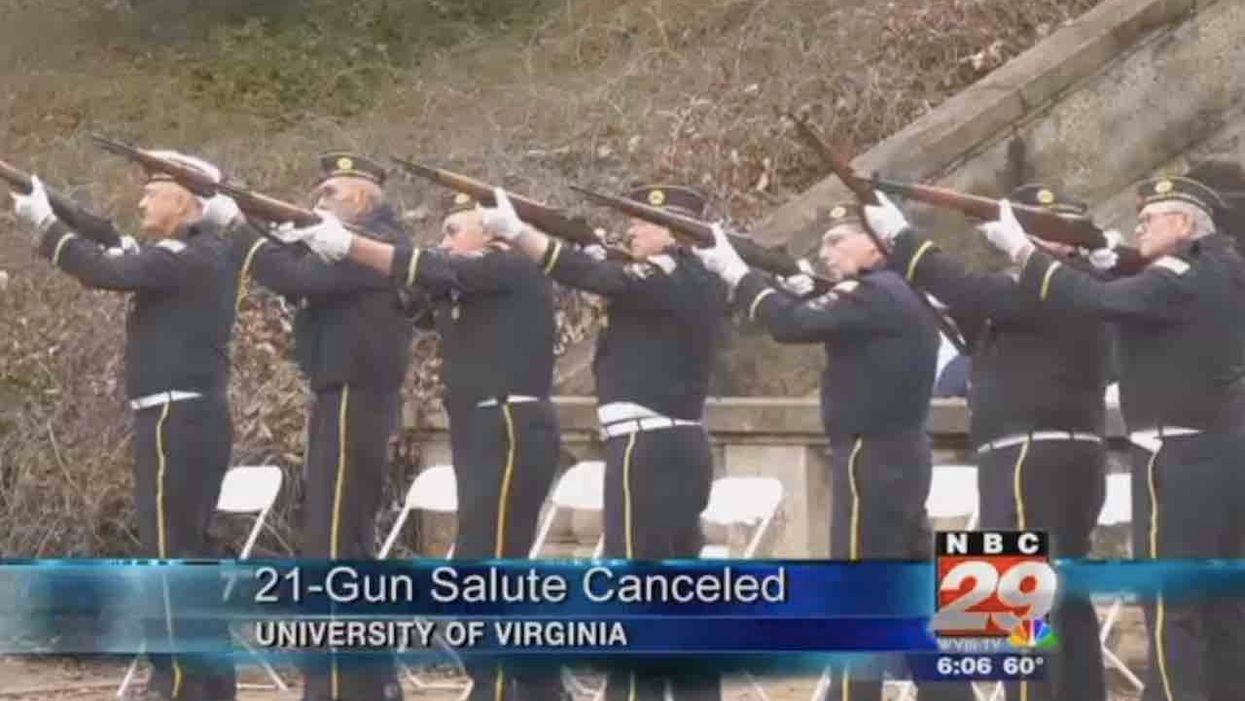 University of Virginia ends 21-gun salute for Veterans Day because 'panic' may result due to 'gun violence in the US'