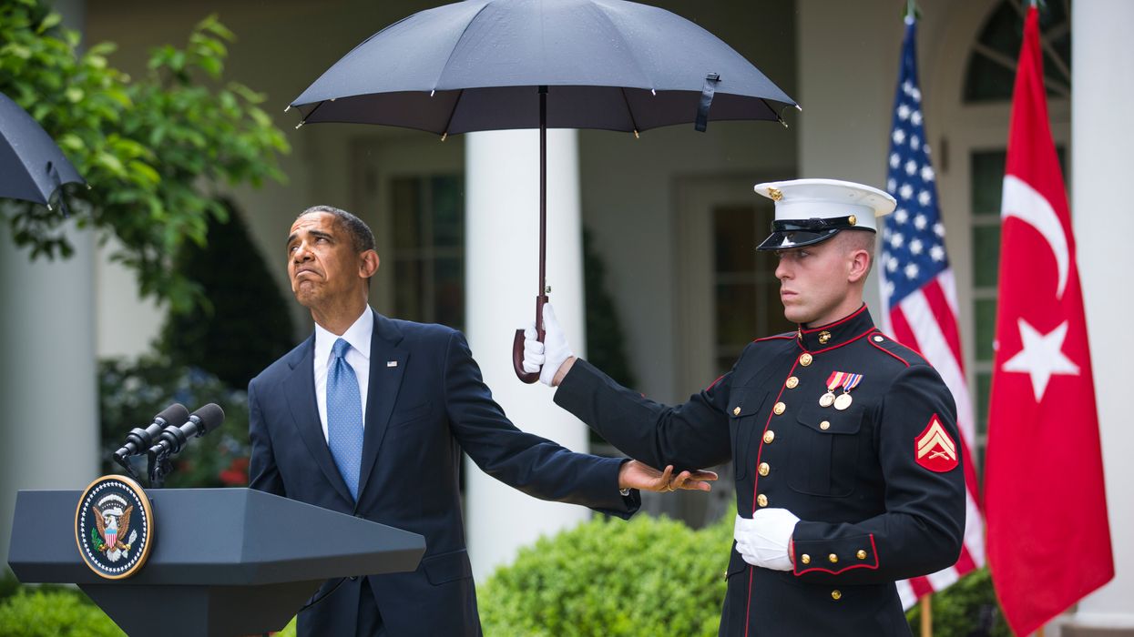 For first time in 200 years, male Marines may now use umbrellas — something female Marines were already allowed to do