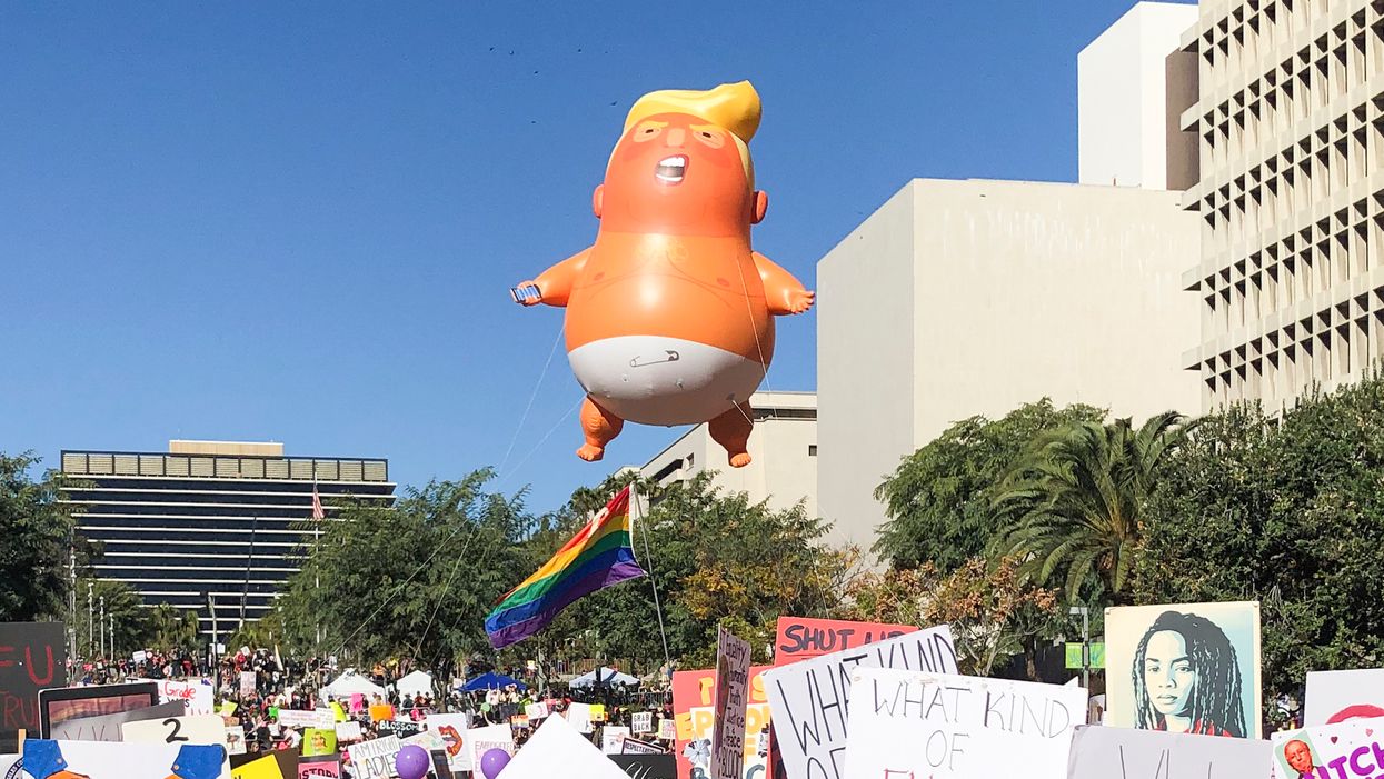 Man who slashed Baby Trump balloon: 'First time I’ve ever seen a liberal get mad about chopping up a baby'