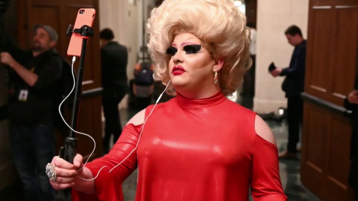 Drag queen makes noticeable debut at impeachment proceedings