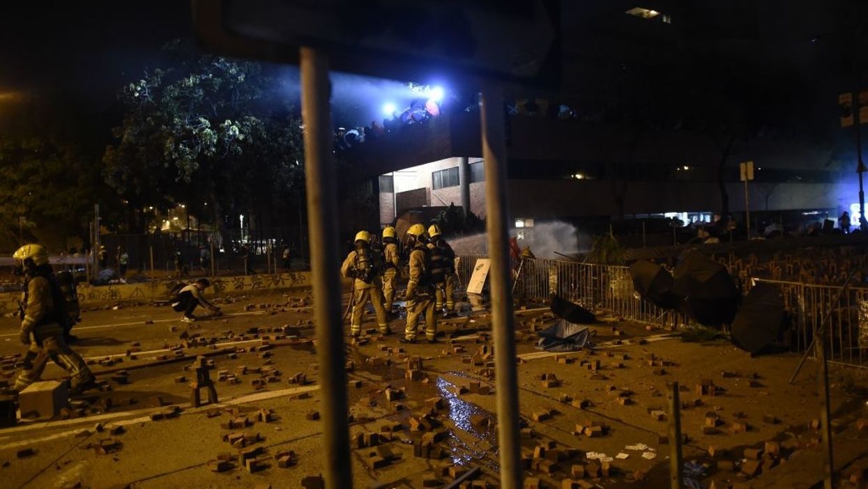 In latest escalation, Chinese army troops seen on the streets of Hong Kong