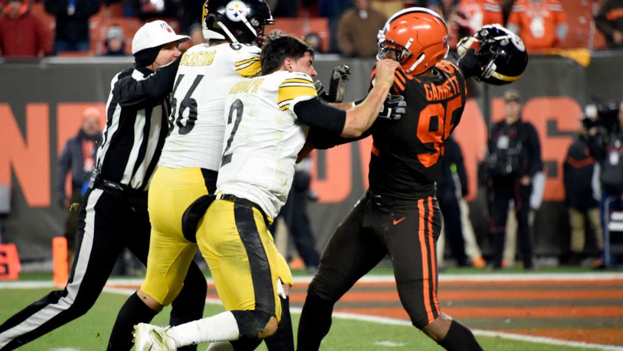 Report: Myles Garrett claims Mason Rudolph called him a racial slur before infamous helmet swing, Rudolph 'vehemently denies' it