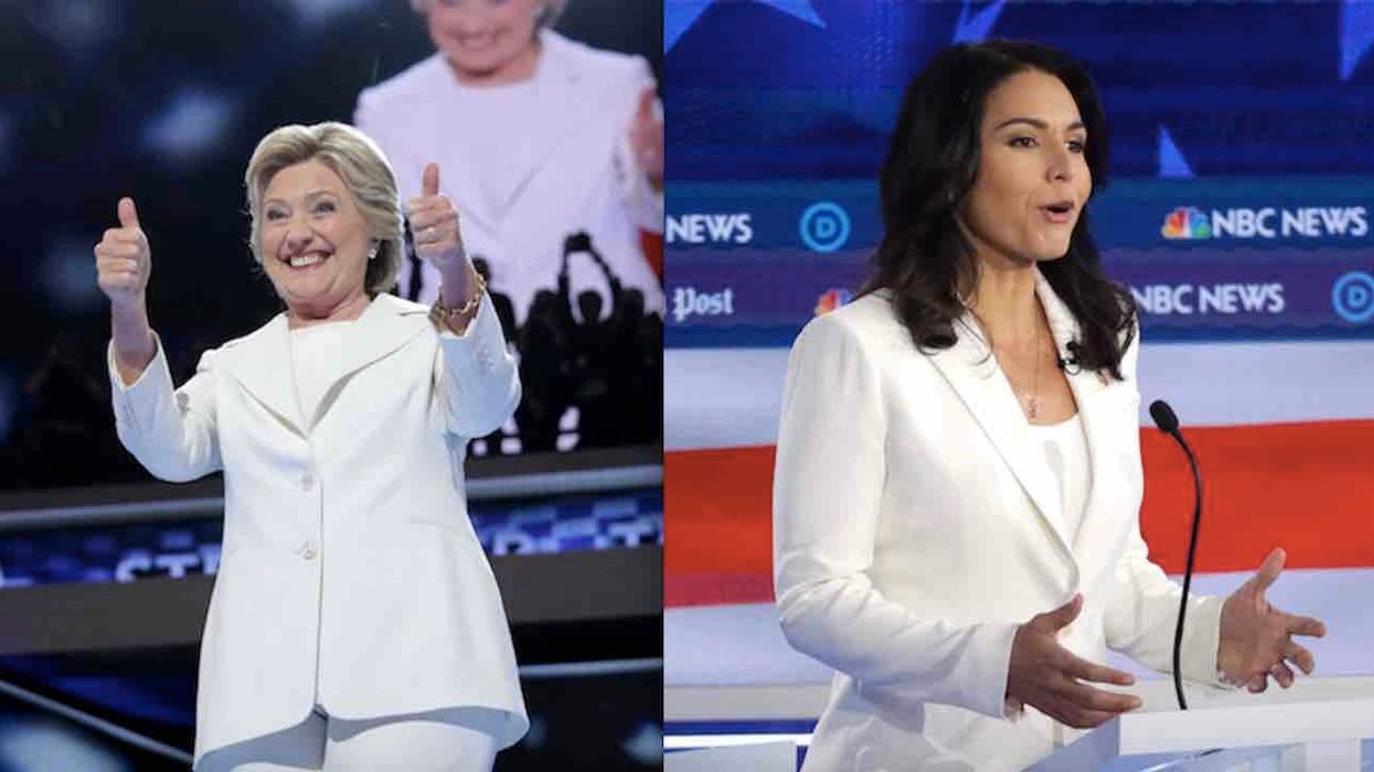 NY Times fashion critic: Hillary Clinton in white looked presidential — but Tulsi Gabbard in white? The stuff of 'cult leaders.'