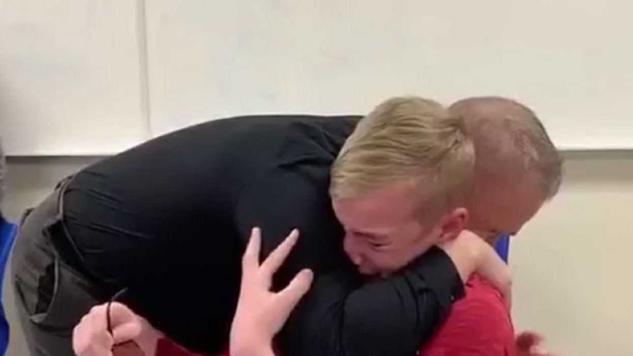 Watch: Emotional moment 12-year-old boy sees colors for the first time thanks to his principal